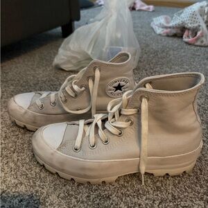 Converse Women’s Beige High-Top All Star Canvas Sneakers